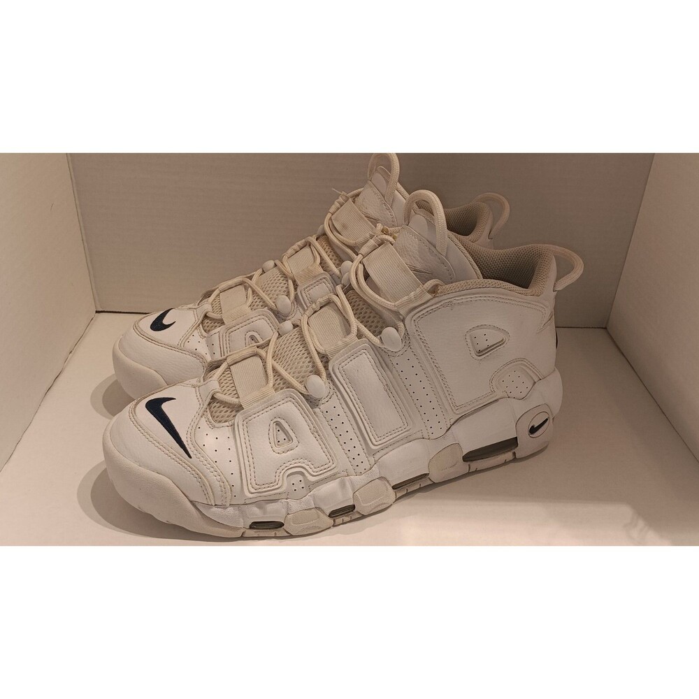 Nike Air More Uptempo White Midnight Navy Size 11.5 Mens 2022 DH8011-100 Clean